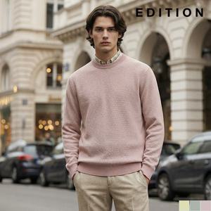 워셔블 와플 조직 라운드 니트 (NEC1ER1602)