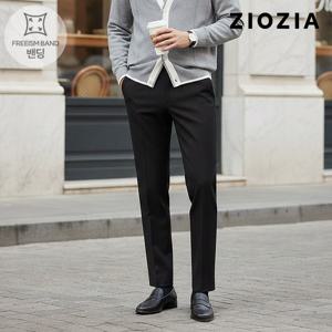 테이퍼드 블랙 베이직 슬랙스 S (ABE1PP1101_BK)