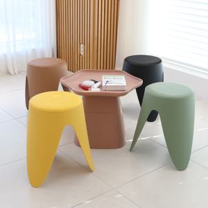 꾸미 플라스틱 식탁 인테리어 사출 카페 보조 스툴 의자