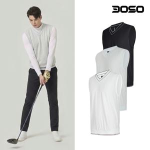 남성골프웨어 봄/여름 브이넥 매쉬 골프조끼KSJJ