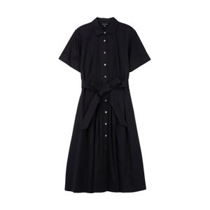 [여성] 코튼 벨티드 셔츠 원피스 (블랙) (BBDZWM6827UES)
