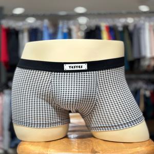 [빅사이즈] 체크 원단 로고 아웃밴드 남성드로즈 YSMDA442