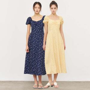 스모킹 플라워 롱 원피스 2COL / WBE2L15514