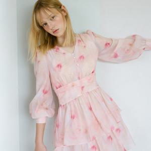 [샤틴]프린트 티어드 미니원피스 S253T652