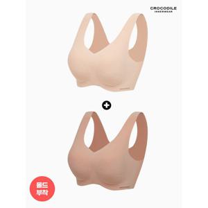 [하프클럽] 라이크라 쉘론 데일리 몰드부착 V넥 브라 1+1 CDWBR5O0607