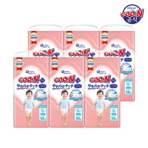 군 기저귀 플러스 소프트터치 팬티 특대형(XL) 38P x 6팩
