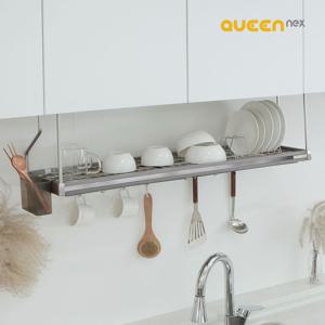 퀸넥스 높이선택가능한 긴와이드 부착식식기건조대 3color 스텐304 설거지 그릇건조대