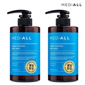 쿨링청정 약산성 체취제거 퓨리파잉 바디워시 480ml 2개