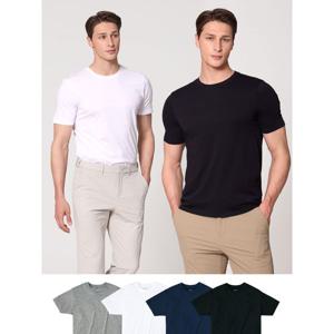 [하프클럽]  소프트코튼 남녀공용 코마사 면 30수 반팔 라운드 티셔츠(U6ST28)