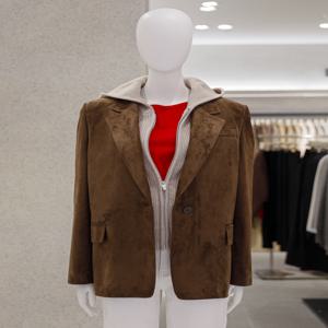 리스트 인조 스웨이드 원버튼 자켓 TWWJKQ52040