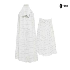 [피앳유즈]순면 레터링 남녀공용 파자마세트 WP740U