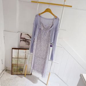 [브리치] 보블리에 / 보라꽃 레이스 뷔스티에 끈나시 원피스