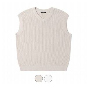 남성 후리조직 V넥 베스트(HA4VE01)