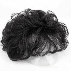 알티피아 블랙 웨이브 숏펌 인모 탑커버 정수리 가발 부분가발 여자부분가발 여성부분가발