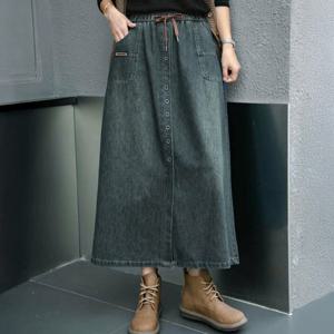 에이다 버튼 청치마 /마담 미시 중년 여성 빅사이즈 40대 50대