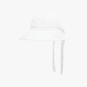 프릴 장식 햇(화이트)
