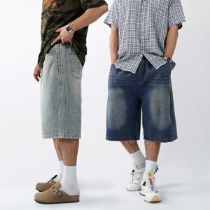 [브리치] 오엔엘 / 트랙 남자7부청바지 남자데님버뮤다팬츠 버뮤다청바지