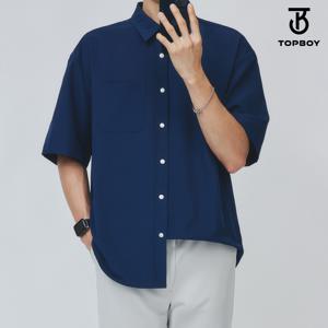 빅사이즈 남자 링클프리 스판 반팔 셔츠 (JC006)