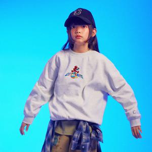 세서미스트리트x 컬러페이퍼 엘모 맨투맨 헤더 그레이 CK2507CR09HG