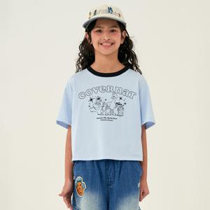 세서미스트리트x 트윙클 링거 반팔티셔츠 스카이블루 CK2505ST63SB