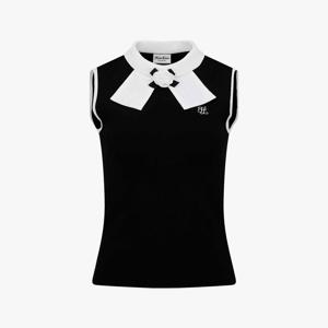 [LIVE]리본 탈착 민소매 니트 (블랙)