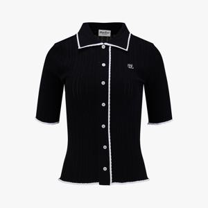 [LIVE]칠부 스켈럽 카라 니트 (블랙)