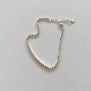 [브리치]  / 실버925 실버바 펜던트 볼체인 은팔찌