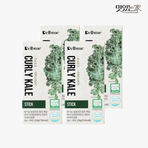 델브미 유기농 동결건조 그린 곱슬 컬리 케일 100% 스틱형 28g, 4개
