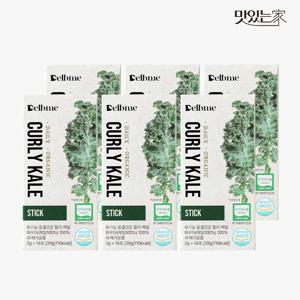 델브미 유기농 동결건조 그린 곱슬 컬리 케일 100% 스틱형 28g, 6개