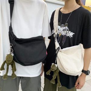 캔버스 반달 크로스백 데일리백 천가방 에코백 학생 여성 남성 가방