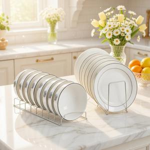 살림살림 스테인리스 그릇정리대 접시꽂이 두개타입 세트