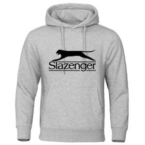 Slazenger 남성용 레터 미니멀리스트 프린트 신축성 상의 맨투맨 힙합 후드티 가을 신상 패션