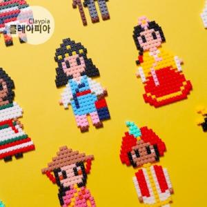 세계 전통 의상 만들기 디폼블럭 8mm 패키지 diy 교구 만들기 키트 학교 돌봄 교실 10개 1세트 품목랜덤