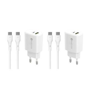 베이직스틴 1+1 2개 2포트 25W PD3.0 PPS C타입 고속 충전기 1.5미터 CTOC케이블 포함 화이트 1+1 행사중