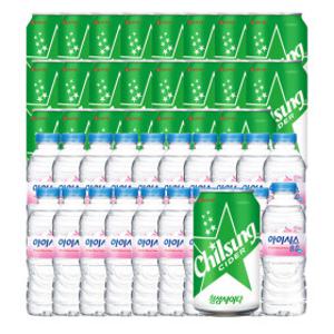 칠성사이다 350ml 24캔+아이시스8.0 300ml 20펫
