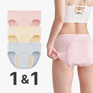 (1+1) 한나 생리팬티 파스텔 (입는생리대/입는오버나이트) 총2장 산뜻하고 화사한 파스텔컬러 3종 출시