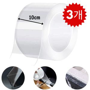 3개 10cm x 5m 초강력 실리콘 단면 테이프 틈새차단 방수