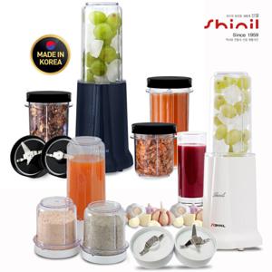 신일 국산 다용도 만능 미니믹서기 다지기 분쇄기 주서기 다기능 믹서기 날 2개 컵 4종 마늘다지기
