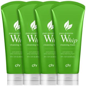 C2Y 그린티 휩 버블 폼클렌징 120ml 4개