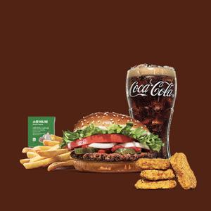 (버거킹) 와퍼주니어+콜라R+쉐이킹프라이 스윗어니언+너겟킹4조각