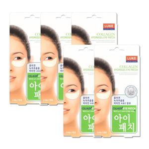 (1+1+1+1+1)루크 콜라겐 아이패치 10매입 X 5박스 + 물티슈 /다크서클/다크써클 /28년03월까지