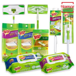 3M 청소용품 막대걸레+극세사청소포 정전기 리필 세트