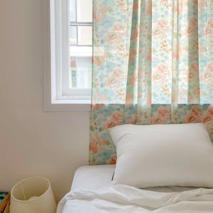 까르데코 앤틱플라워 비침없는 도톰쉬폰 창문 가리개커튼 1장