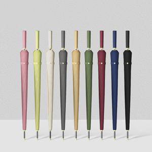 튼튼한 24K 자동 장우산 태풍 대형 가죽손잡이 우산 OUB-A24K