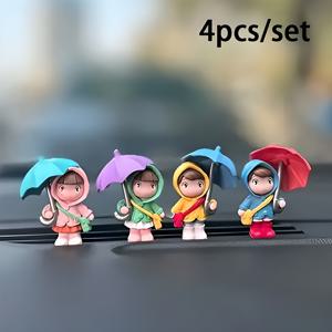 차량용 장식인형 장식품 피규어 4종 세트