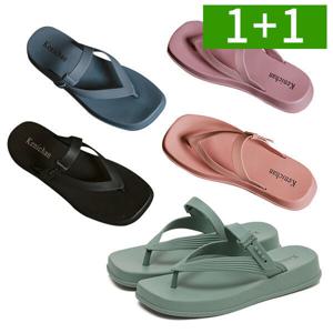 1+1 쪼리 플립플랍 EVA 여성 여름 샌들 슬리퍼