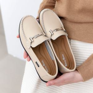 레미록스 여성 소가죽 로퍼 발편한 데일리 플랫 슈즈 3color