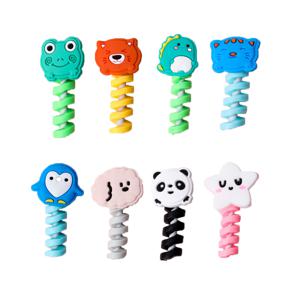 오늘도구름상회 동물 캐릭터 실리콘 케이블 보호캡 8종 세트