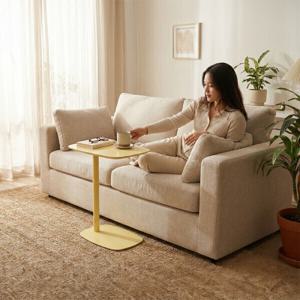 인테리어 철제 사각 라운드 사이드 소파 침대 테이블 3color 쇼파 거실 협탁 티테이블