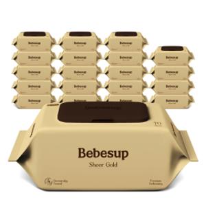 베베숲 시어골드 70매 캡 20팩 75gsm 고평량 아기물티슈